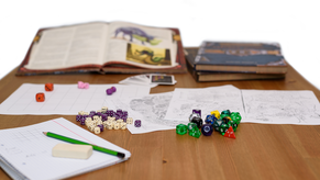 dungeons and dragons dice role playing game setup